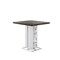Saltoro Sherpi Square Counter Height Table with Recessed Pedestal Base, White and Brown-